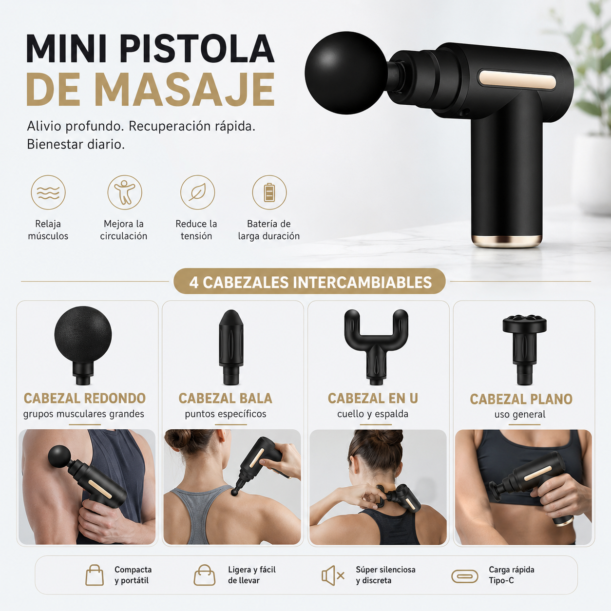 Pistola de Masaje Mini Espaldex™