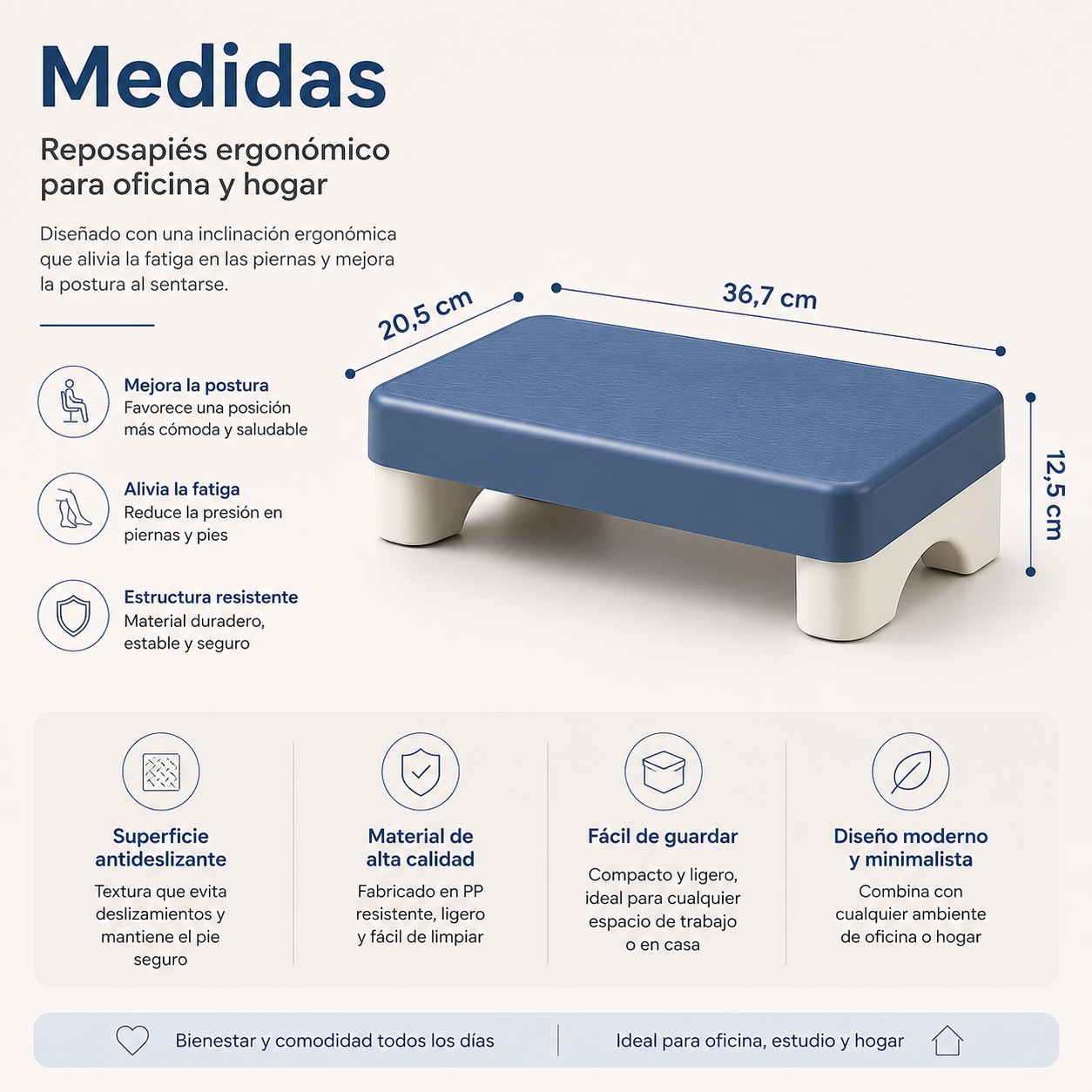 Reposapiés Ergonómico Espaldex™