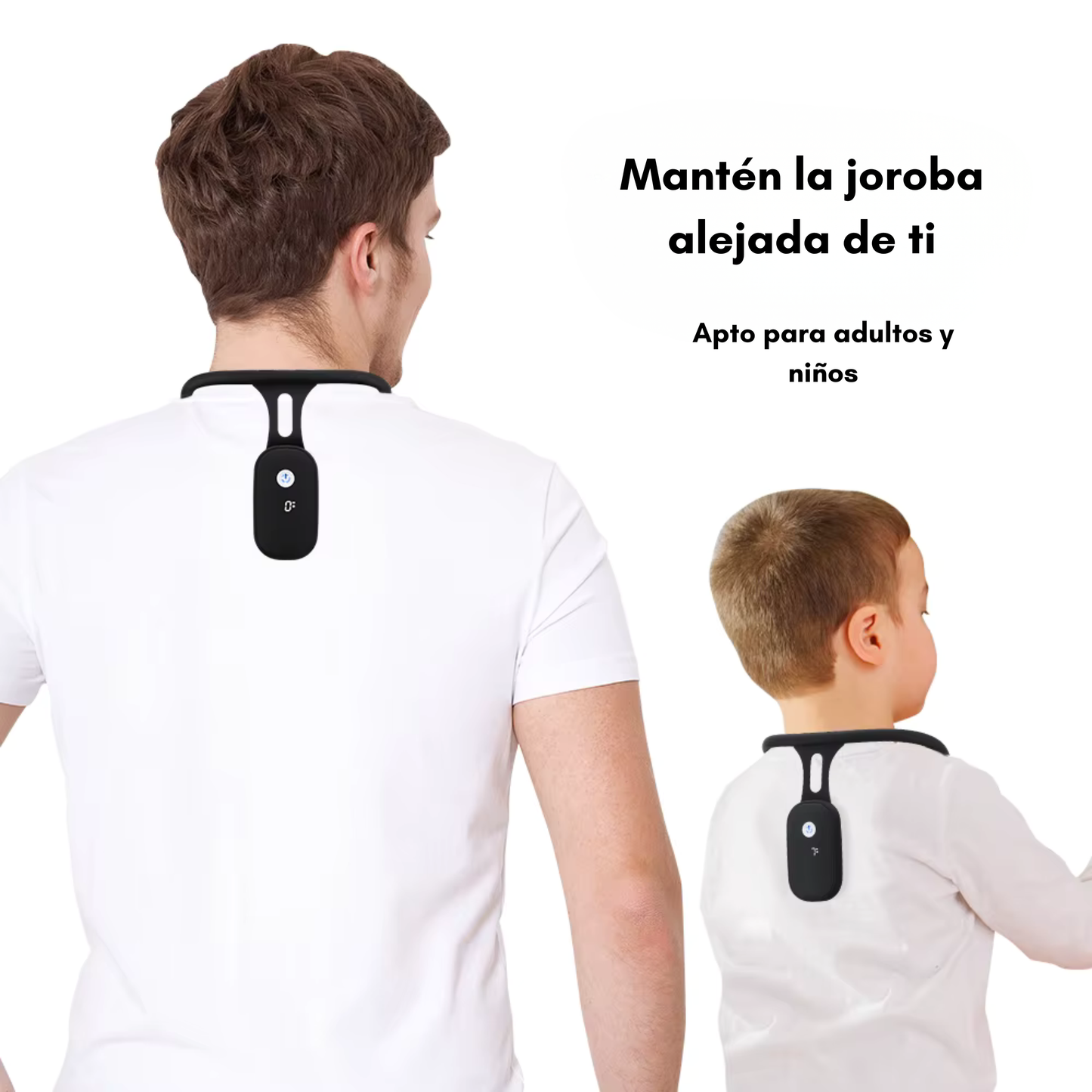 Corrector de Postura Inteligente con Sensor de Vibración – Dispositivo de Silicona Ergonómico para Adultos y Niños